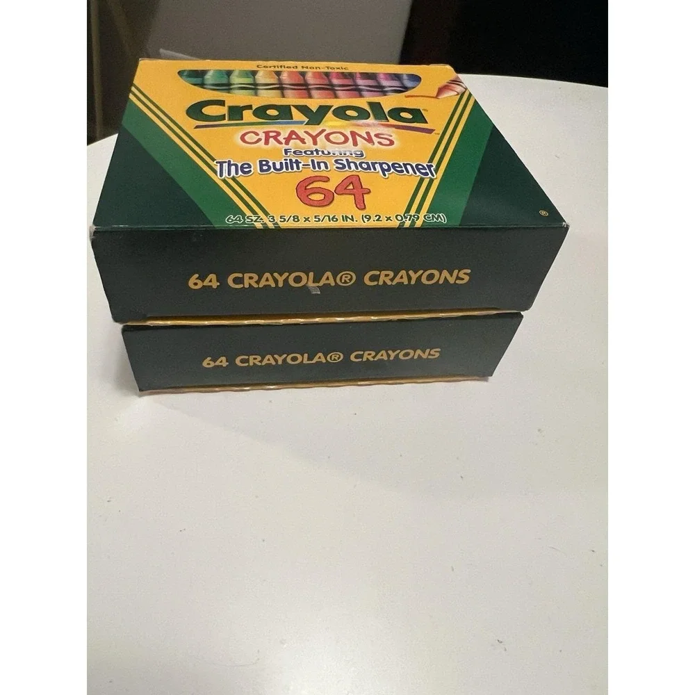 Crayola Crayons Vintage 1997 Box with  Sharpener - Binney & Smith New Lot Of (2)